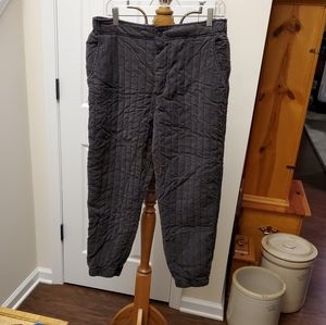 Free People dark grey quilted tencel pants, size 8